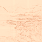 Sepia sketch with grid