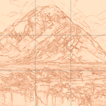 Sepia sketch with grid