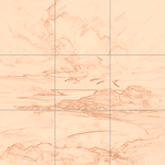 Sepia sketch with grid