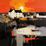 Original painting of Crail Harbour