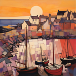 Original painting of Crail Harbour