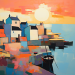 Original painting of Crail Harbour