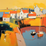 Original painting of Crail Harbour