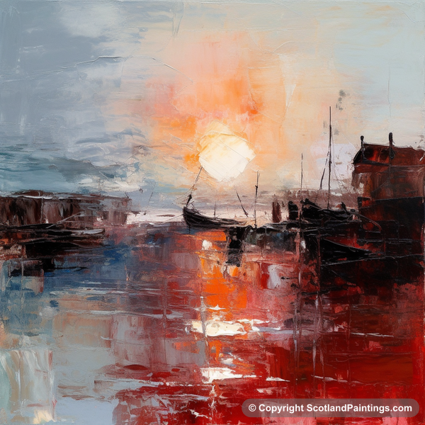 Painting - Eyemouth Harbour - Scottish Harbours