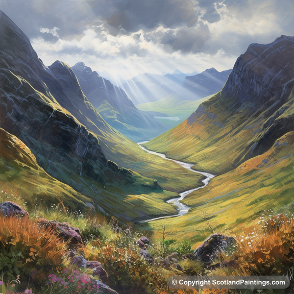 Painting - Aonach Eagach - Scottish Mountains