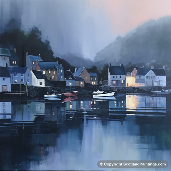 Painting - Tarbert Marina - Scottish Harbours