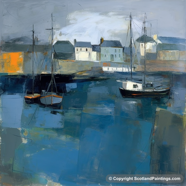 Painting - Charlestown Harbour - Scottish Harbours