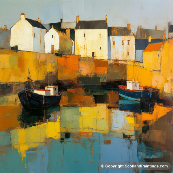 Painting - Portnahaven Harbour - Scottish Harbours