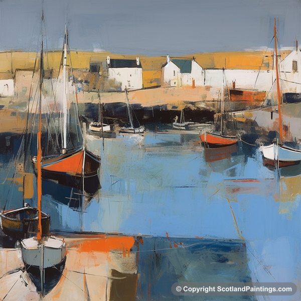 Painting - Portmahomack Harbour - Scottish Harbours