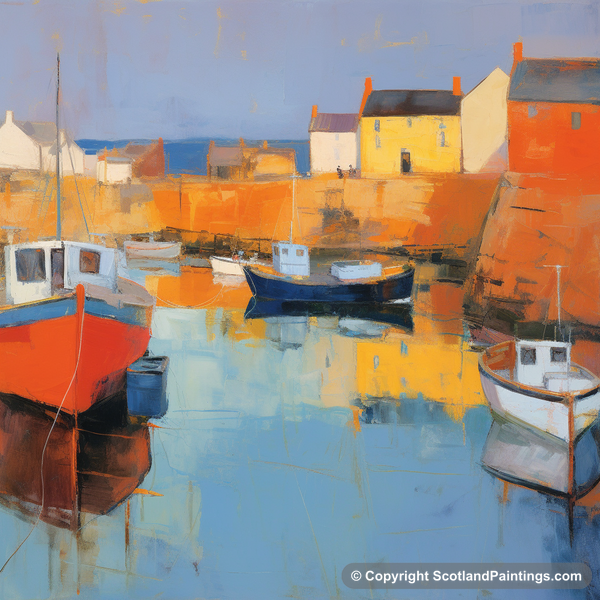 Painting - Portsoy Harbour - Scottish Harbours