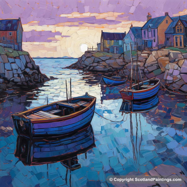 Painting - Cove Harbour - Scottish Harbours