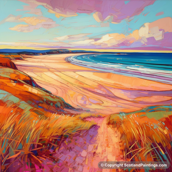 Painting - Lunan Bay - Scottish Beaches