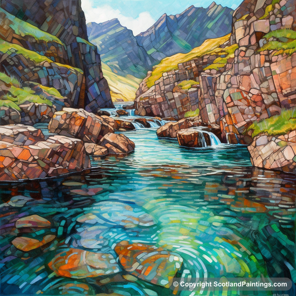 Painting - The Fairy Pools - Scottish Coves