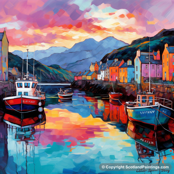 Painting - Mallaig Harbour - Scottish Harbours