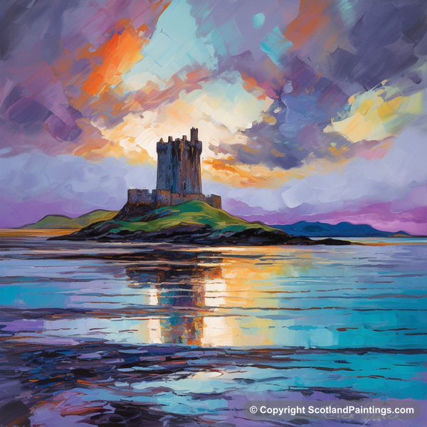 Painting - Castle Stalker Bay - Scottish Coves