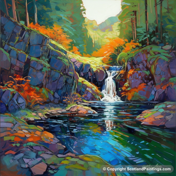 Painting - Falls of Tarf - Scottish Waterfalls