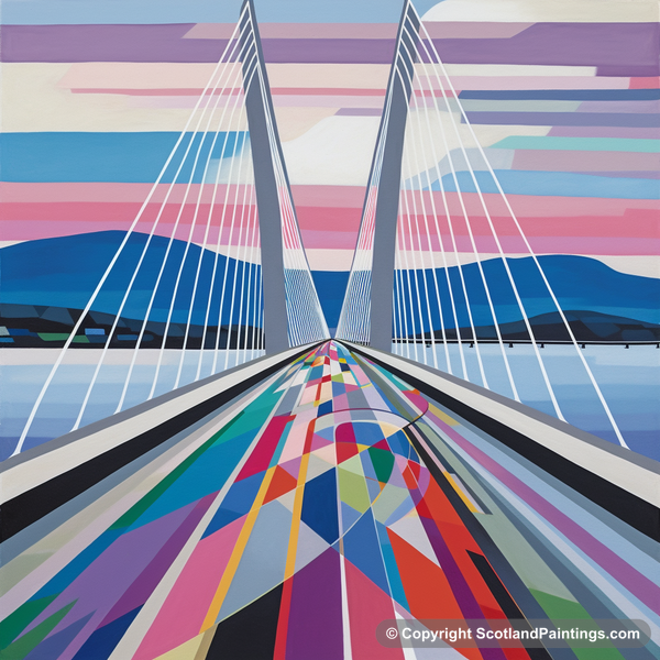 Painting - Kessock Bridge - Scottish Bridges