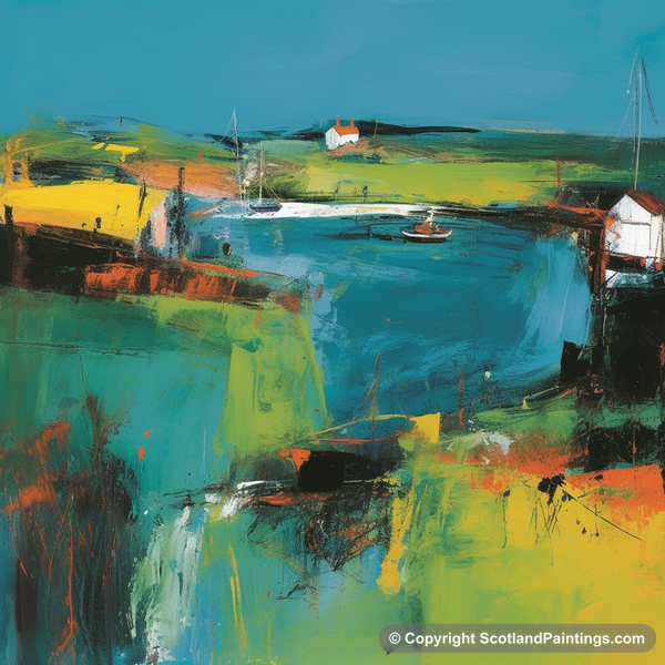 Painting - St Abba's Harbour - Scottish Harbours