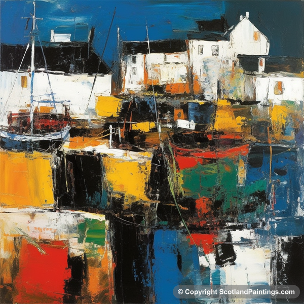 Painting - Portsoy Harbour - Scottish Harbours