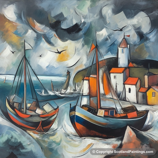 Painting - Eyemouth Harbour - Scottish Harbours