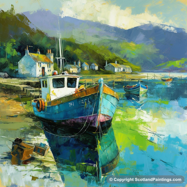 Painting - Tayvallich Harbour - Scottish Harbours