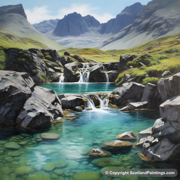 Painting - The Fairy Pools - Scottish Islands