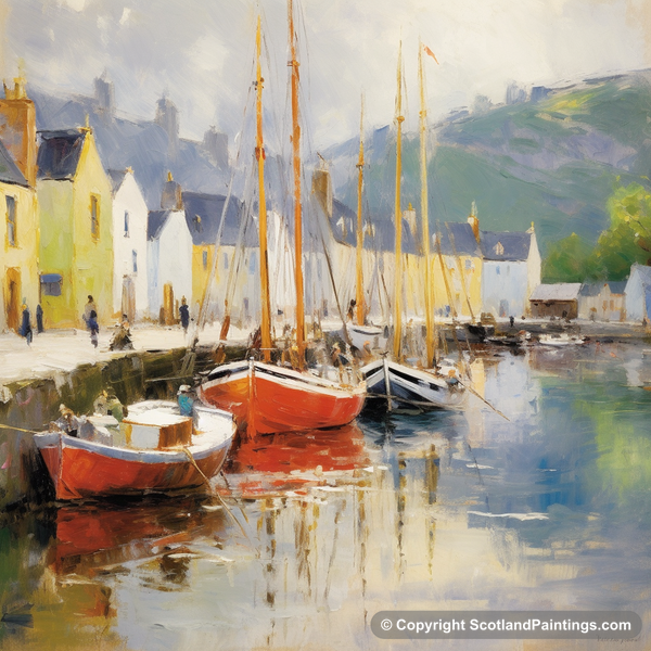 Painting - Portree Harbour - Scottish Harbours