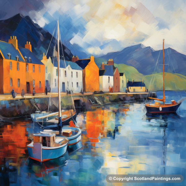 Painting - Portree Harbour - Scottish Harbours