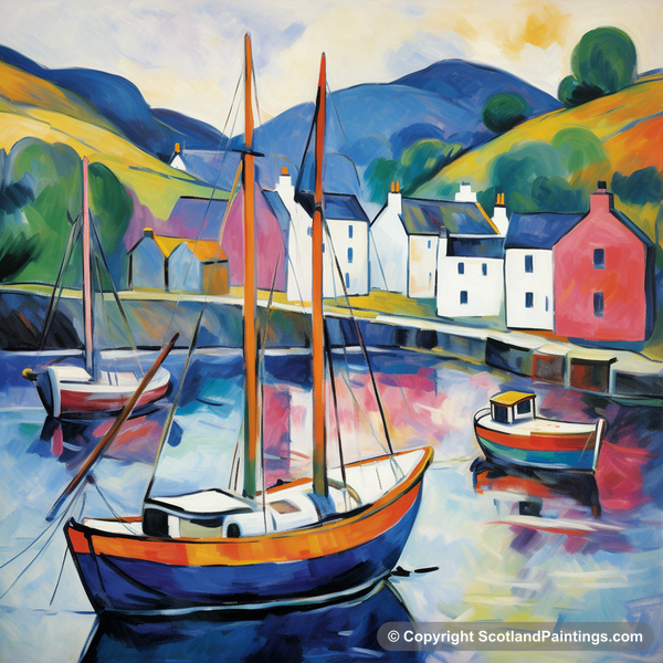 Painting - Portree Harbour - Scottish Harbours