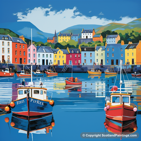 Painting - Portree Harbour - Scottish Harbours