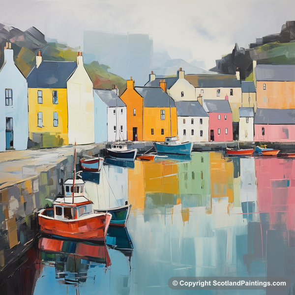 Painting - Portree Harbour - Scottish Harbours