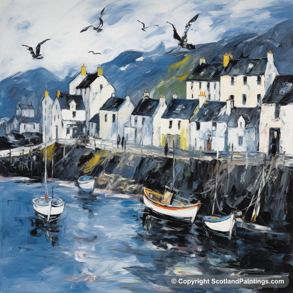 Painting - Portree Harbour - Scottish Harbours