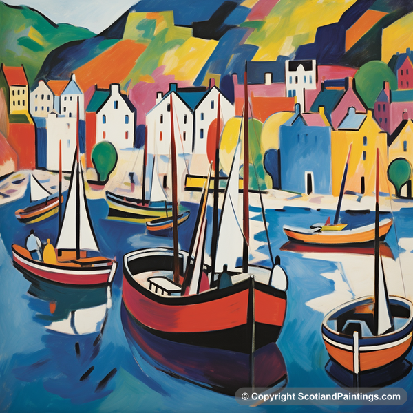 Painting - Portree Harbour - Scottish Harbours