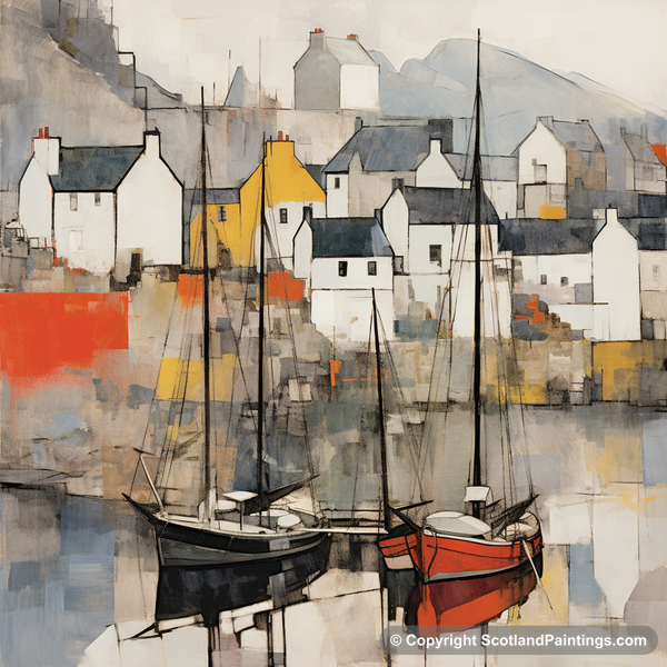 Painting - Portree Harbour - Scottish Harbours