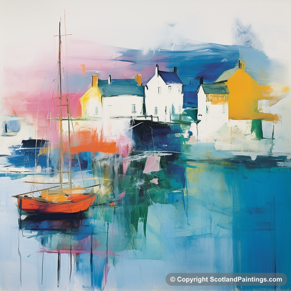 Painting - Portree Harbour - Scottish Harbours