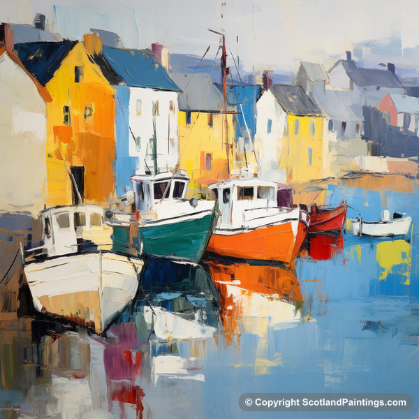 Painting - Portree Harbour - Scottish Harbours