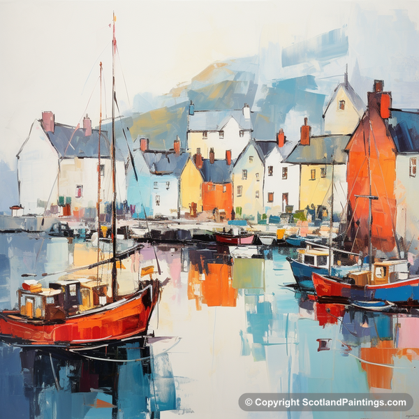 Painting - Portree Harbour - Scottish Harbours