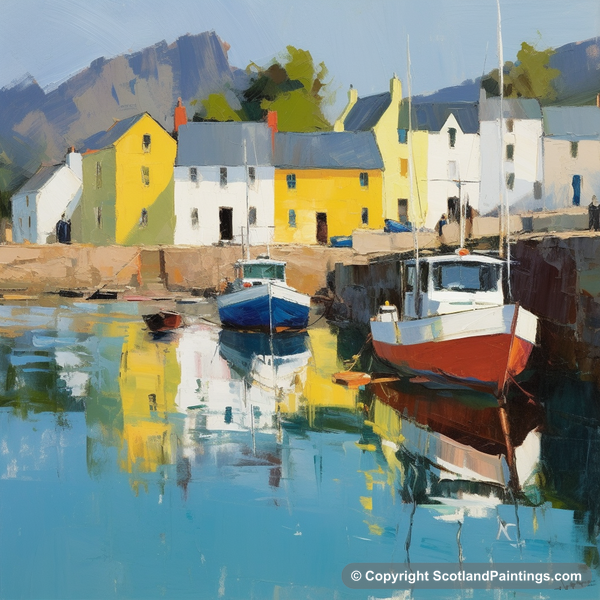 Painting - Portree Harbour - Scottish Harbours