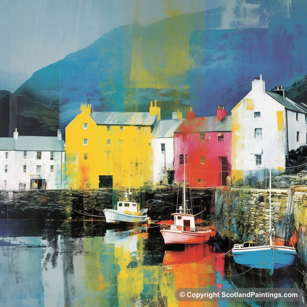 Painting - Portree Harbour - Scottish Harbours