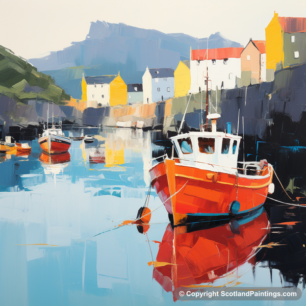 Painting - Portree Harbour - Scottish Harbours