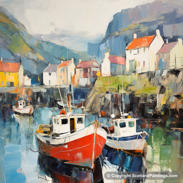 Painting - Portree Harbour - Scottish Harbours