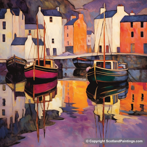 Painting - Portree Harbour - Scottish Harbours