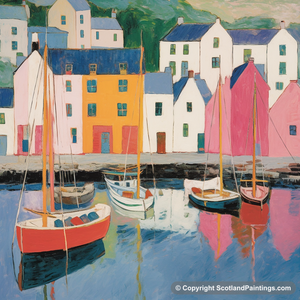 Painting - Portree Harbour - Scottish Harbours