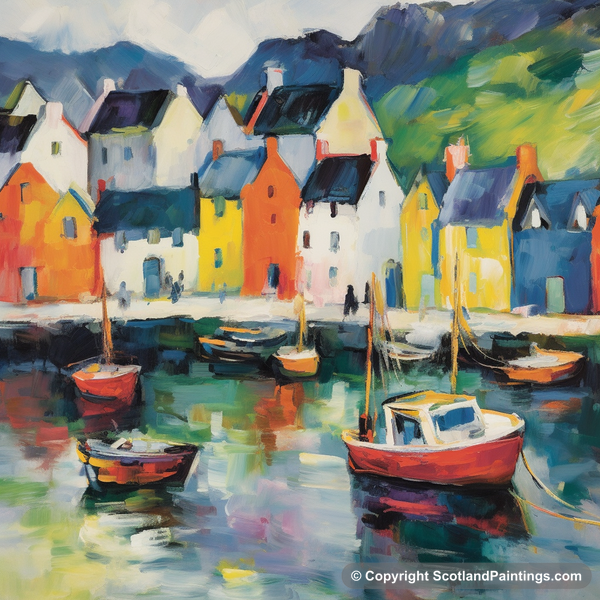 Painting - Portree Harbour - Scottish Harbours