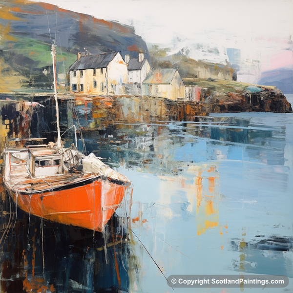 Painting - Portree Harbour - Scottish Harbours