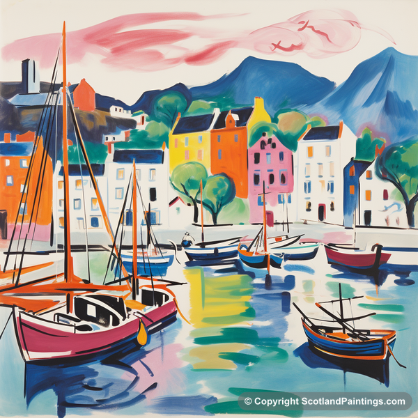 Painting - Portree Harbour - Scottish Harbours