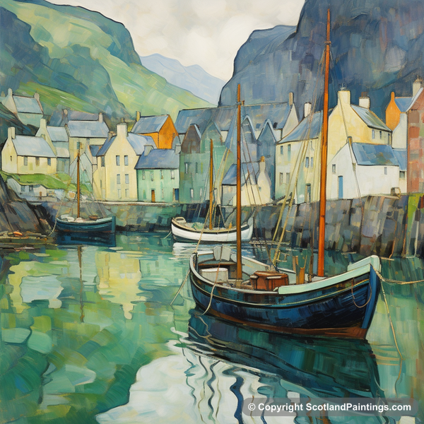 Painting - Portree Harbour - Scottish Harbours