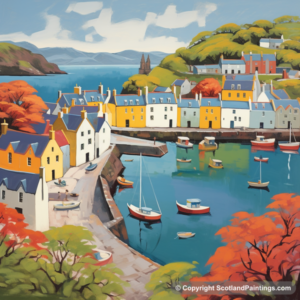 Painting - Portree Harbour - Scottish Harbours