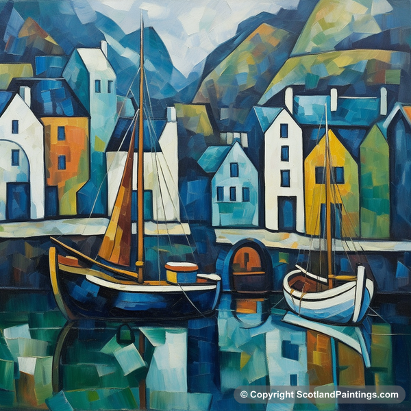 Painting - Portree Harbour - Scottish Harbours