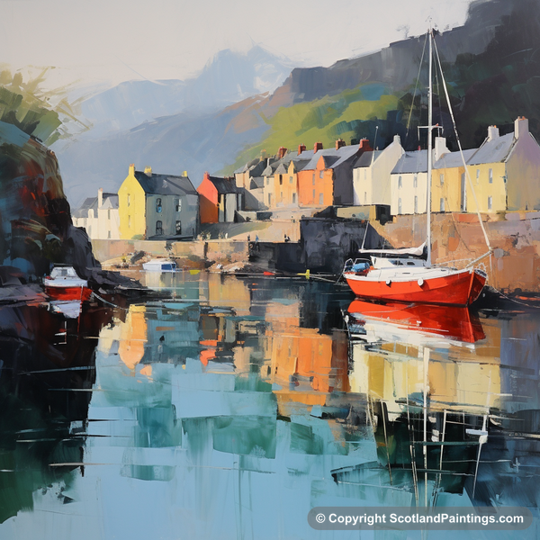 Painting - Portree Harbour - Scottish Harbours